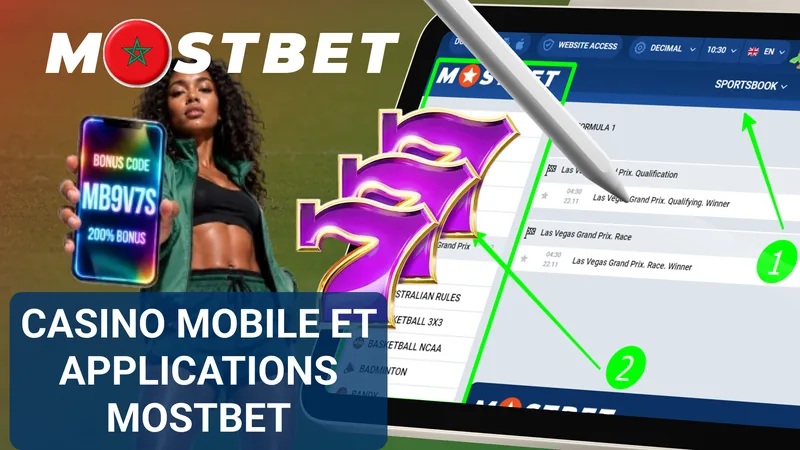 Casino mobile Mostbet sur smartphone et tablette