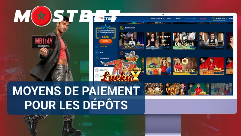 Moyens de paiement pour les dépôts Mostbet au Maroc
