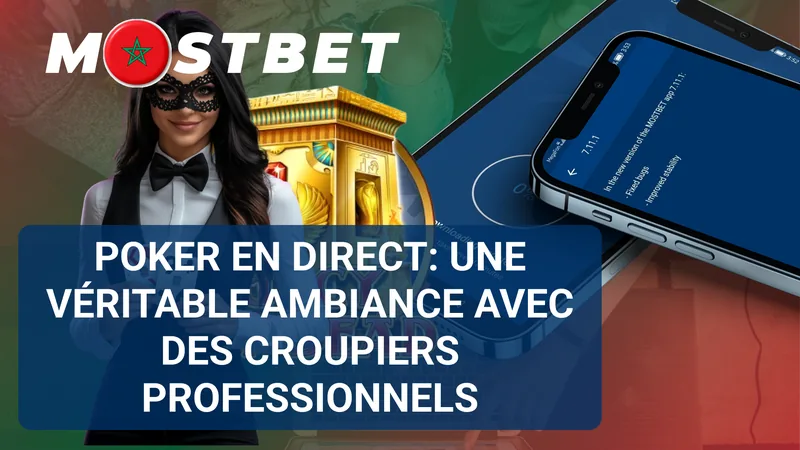Poker en direct avec croupiers sur Mostbet