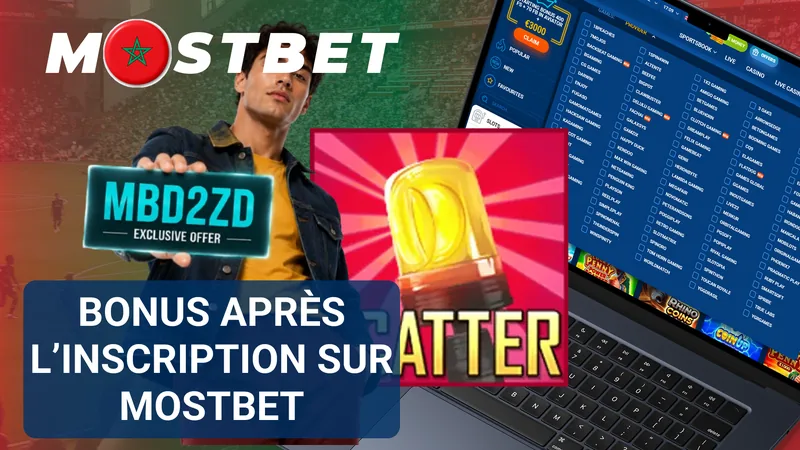 Bonus de bienvenue après l’inscription sur Mostbet