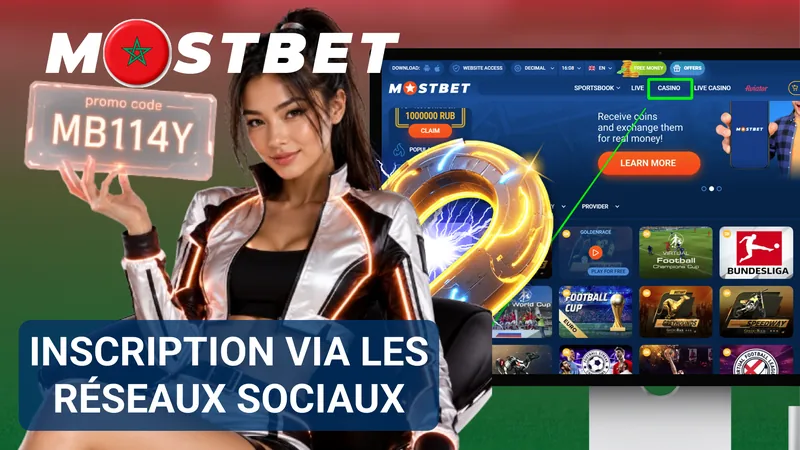 Inscription à Mostbet via les réseaux sociaux