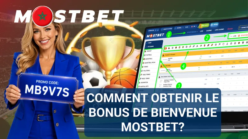 Étapes pour obtenir le bonus de bienvenue MostBet